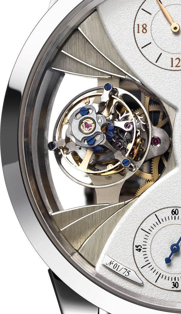 close-up sphérotourbillon and moon phase